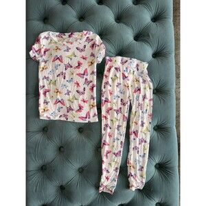 Penelope Mack Bamboo Butterfly Print 2 Piece Pajamas Set Size 4t
